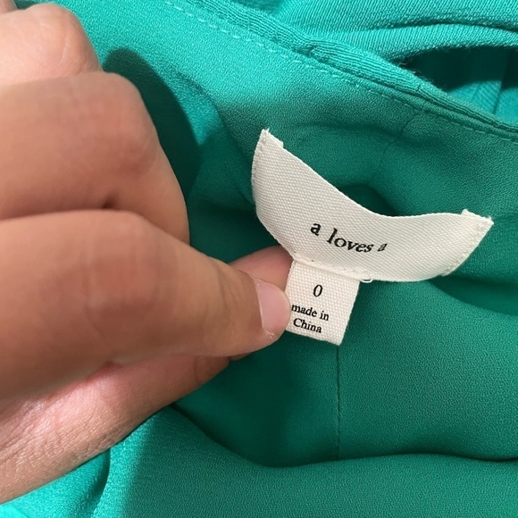 a love a Green Pant Romber Ruffle Straps Pockets NWT​​​ - Picture 8 of 10